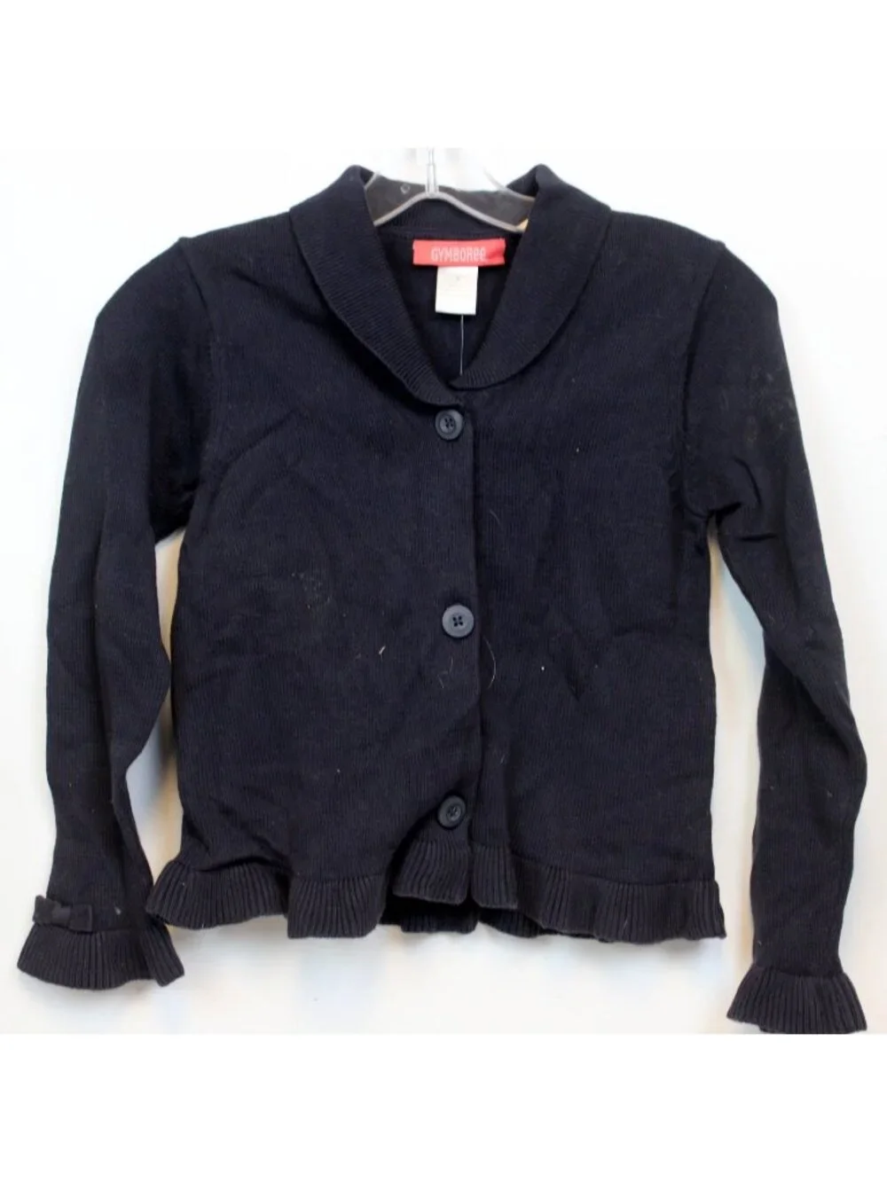 2005 Gymboree School Uniforms Navy Cardigan Sweater sz 9 Back to School Ruffle